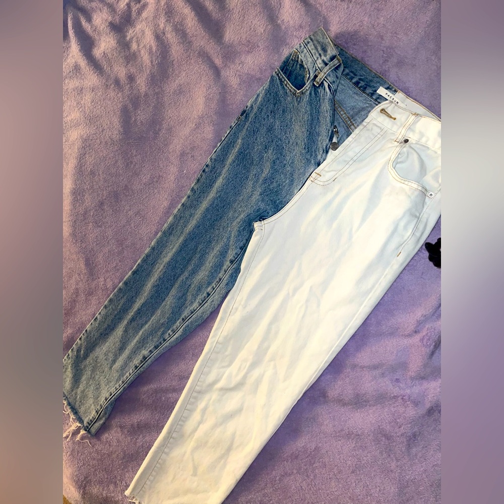 two toned jeans